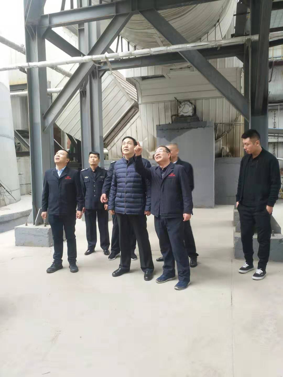 县环保局一行莅临日盛达集团检查指导环保工作